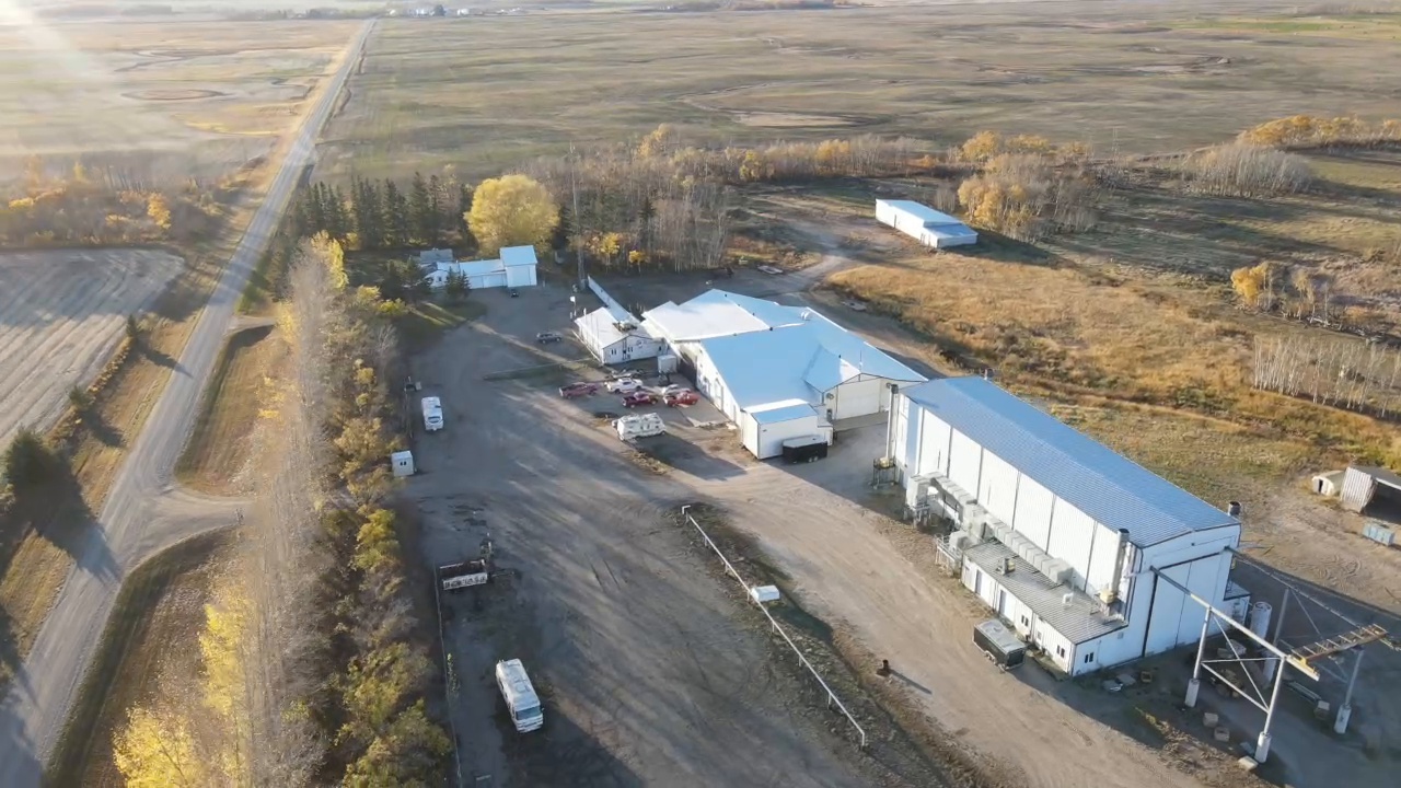 Aerial view of Handshake Services’ head office and fabrication facility in Saltcoats, Saskatchewan